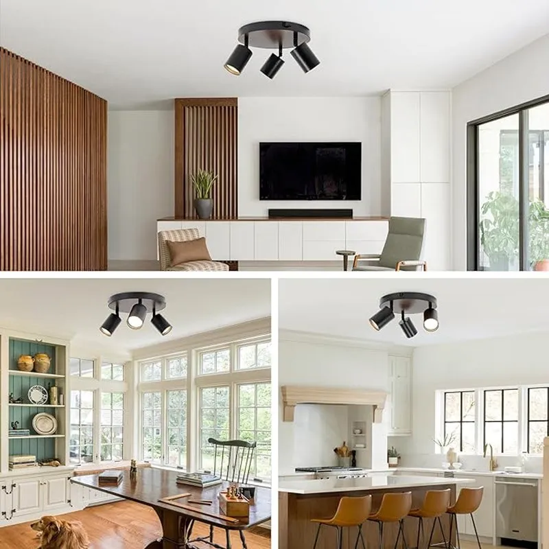 Kit Luci A Binario LED Dimmerabile 10W 3CCT - 6 Faretti GU10, Binario H 2x1m, 3000K/4000K/6000K Regolabili, Per Casa E Negozi - Foto 8