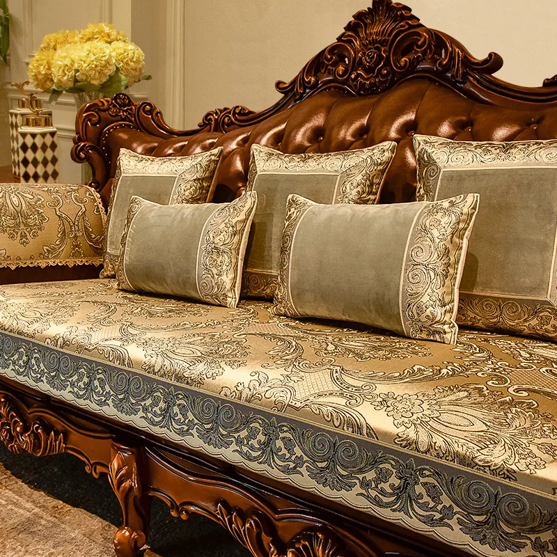 Luxury High-end Sofa Covers European Chenille Universal Non-slip Sofa Cushion Home Living Room Furniture Protector Couch Cover 2