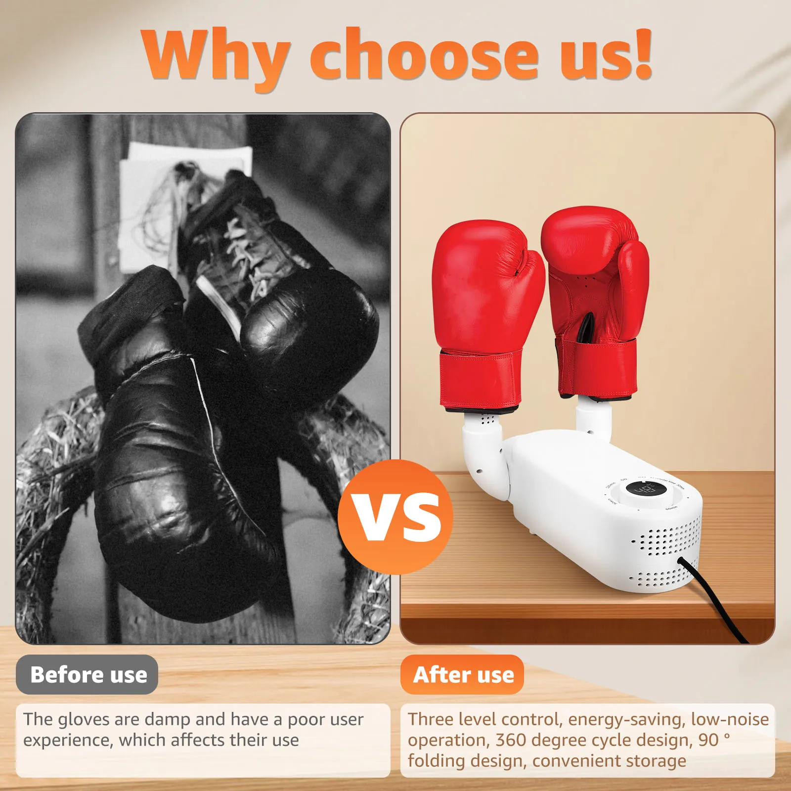 Asciugascarpe Elettrico Pieghevole - Timer Intelligente, Asciugatura Rapida - Foto 9