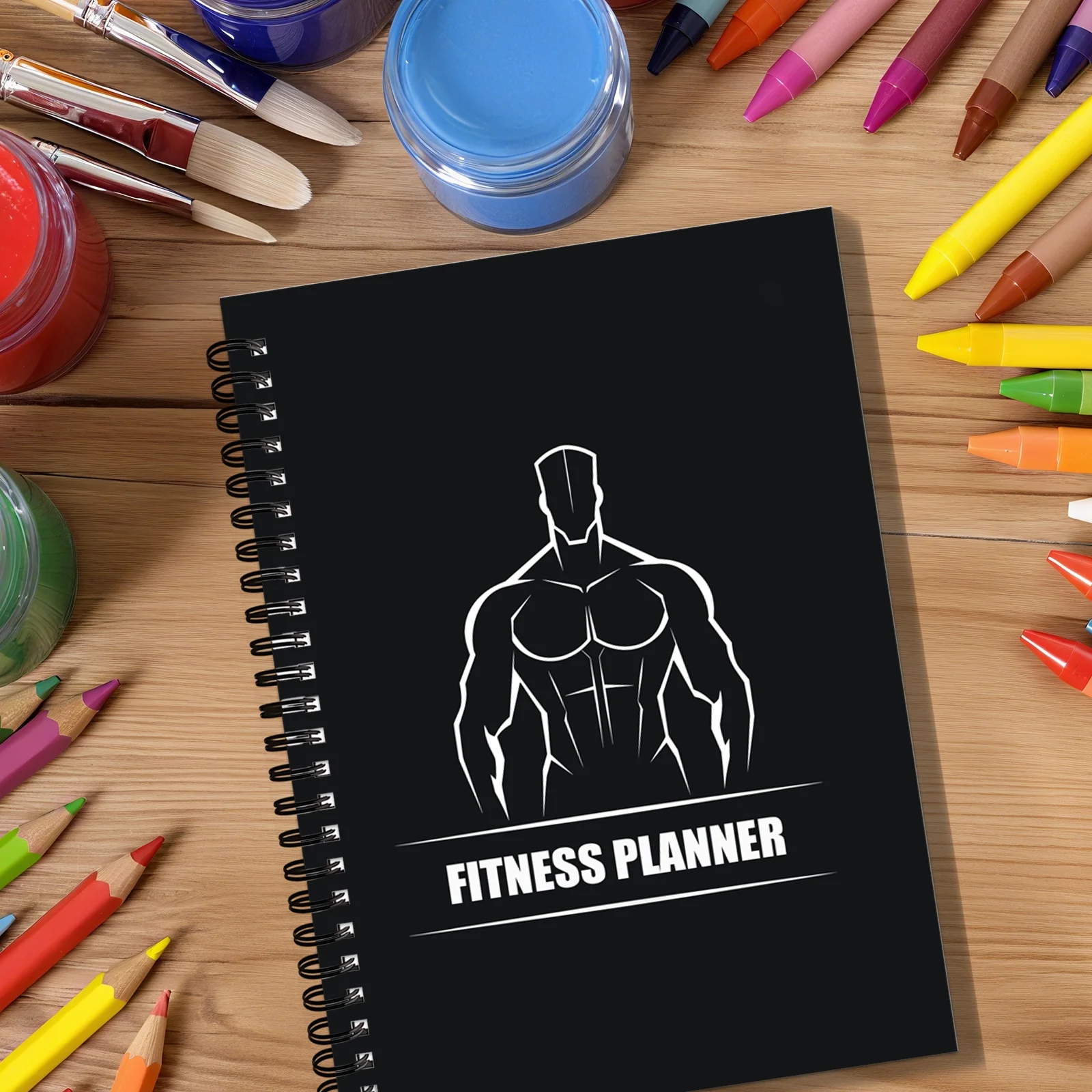 1 Stück, Seite 104, A5-Format Fitness-Workout-Tagebuch für Frauen & Männer, A5 (5,5 x 8,2 Zoll) Workout-Logbuch-Planer zum Tracking und zur Verfolgung des Fortschritts – Detail 6