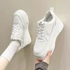 6.5cm Comfy Spring Flats Booties Autumn Women Shoes Synthetic Genuine Leather Plush Platform Wedge Chunky Sneakers 3