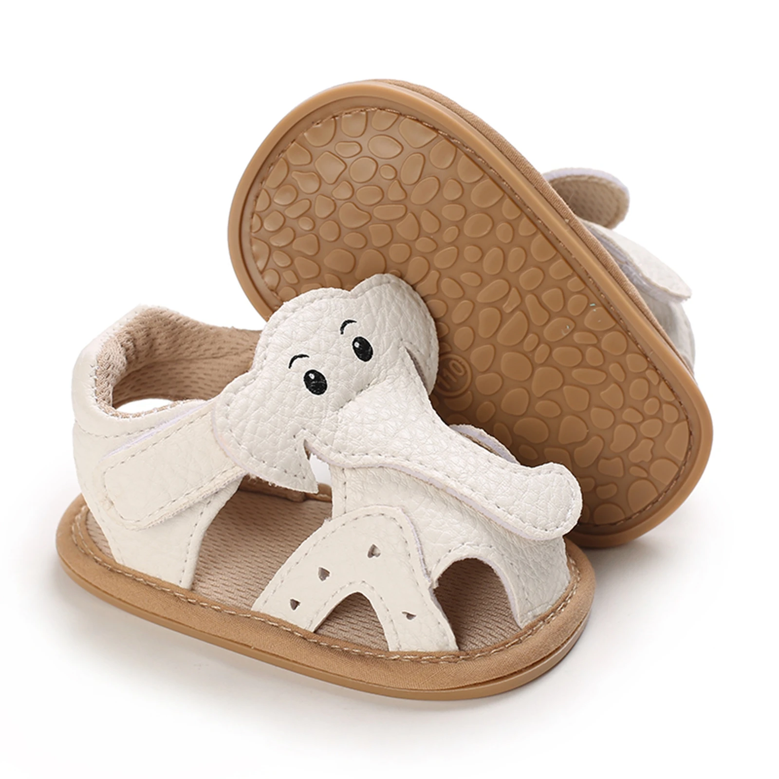 0-18 Months Baby Girls Boys Sandals Beach Shoes Cute Cartoon Elephant Non-Slip Soft Toddler Mules Slides Sandals Clogs Slipper