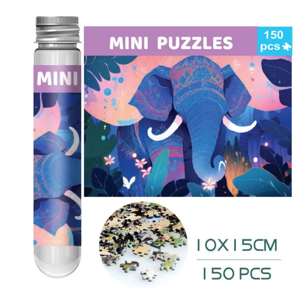 Jigsaw puzzles mini jigsaw puzzle test tube puzzle 150PCS/Set Mini Test Tube Puzzle Portable Exquisite Oil Painting Landscapes Jigsaw Creative Clear Patterns Gift