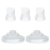 Upgraded Rubber Replacement Set Rubber Flange Set Rubber Flange Inserts Rubber Valves with Diaphragm for Breast Pumping 1