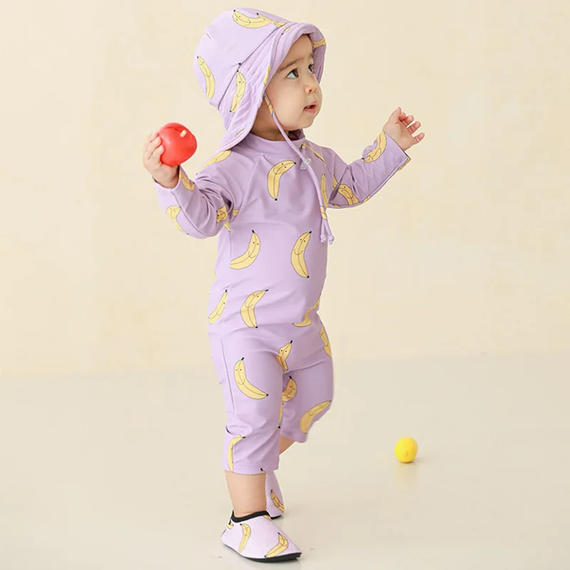 Children's one-piece swimsuit sun protection quick-drying baby underwater swimming suit boys and girls swimwear toddler swimsuit