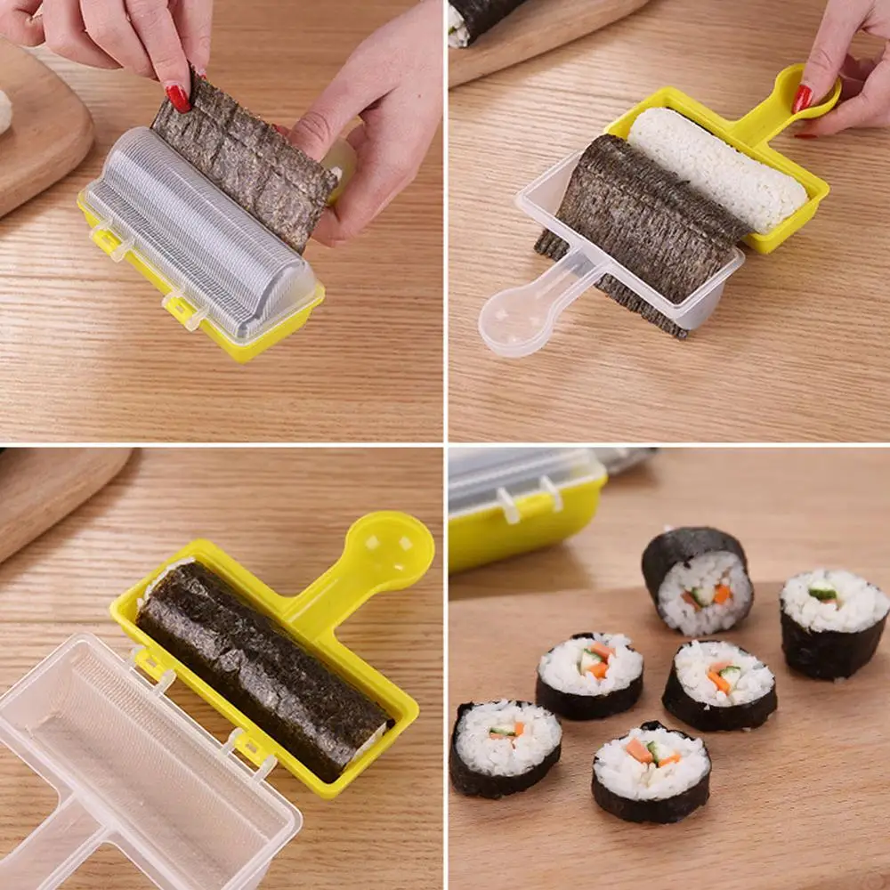 Sushi Rice Roll Mold 10 Pieces ABS Sushi Maker Tools Fun DIY Sushi Set  Food-Grade Material Sushi Tool For Home Kids Party Black - AliExpress