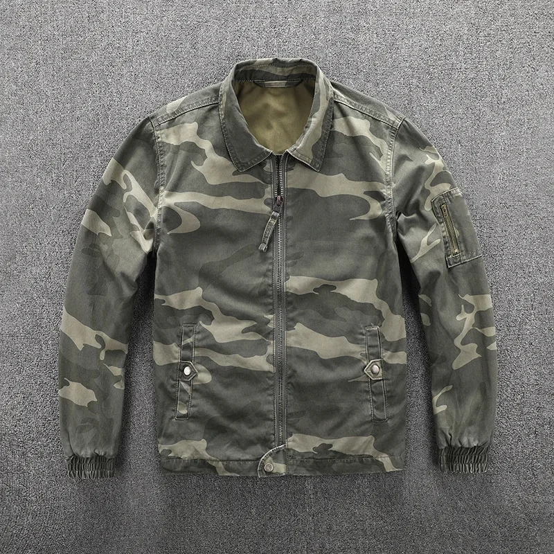 

Boys Camouflage Jacket Plus Size Xxl Men Long Sleeve Zip Up Cotton Jacket Oversize Loose Camo Military Style Coat Male Outerwear