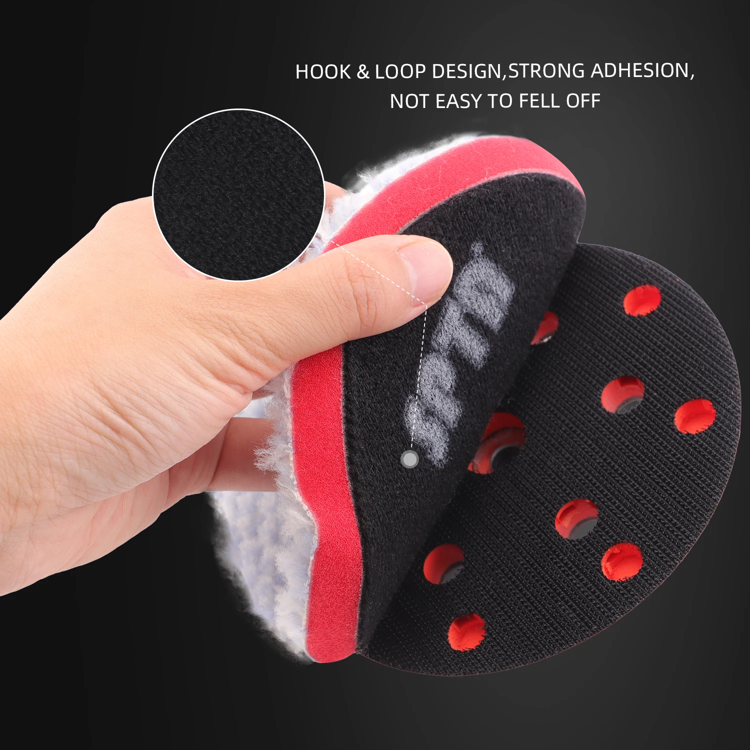 SPTA 3"(76mm)/5"(125mm)/6"(150mm) V2.0 New Blue Medium Cutting Wool Polishing Pad Short Wool ing Pad car polishing pad car polish pad car polishing sponge wool polishing pad polishing sponge set polishing wheel disc polishing wheel kit car glass polishing kit For Car Polishing