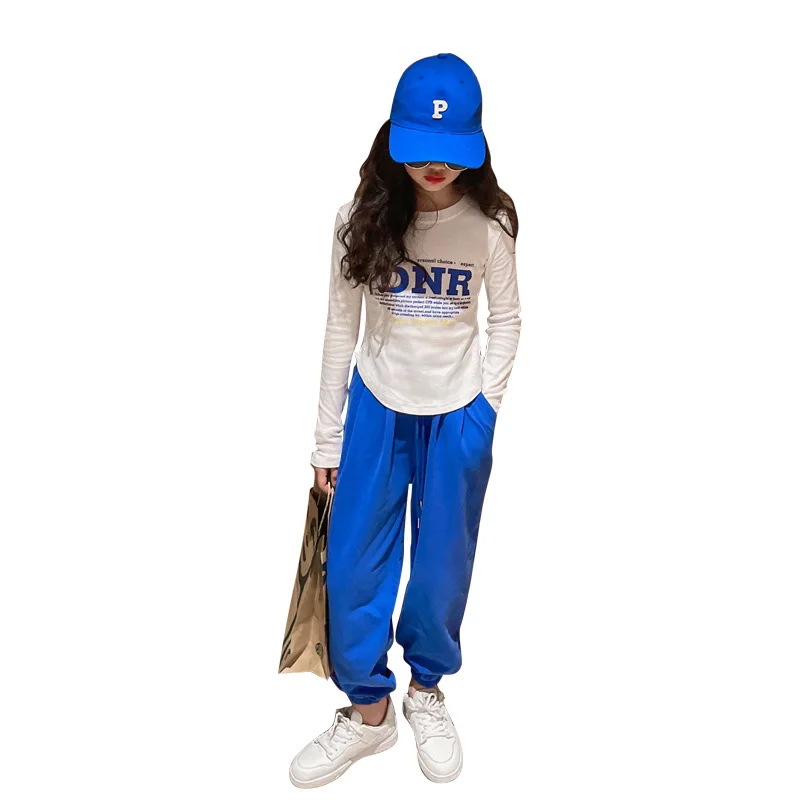 

Girls Suit t shirts +Pants 2Pcs/Sets 2022 Classic Spring Autumn Teenager Kid School Outdoor Clothes Kids Children Clothing
