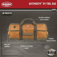 Tool Bag,Longboy,16 Pocket,24X10X10 2