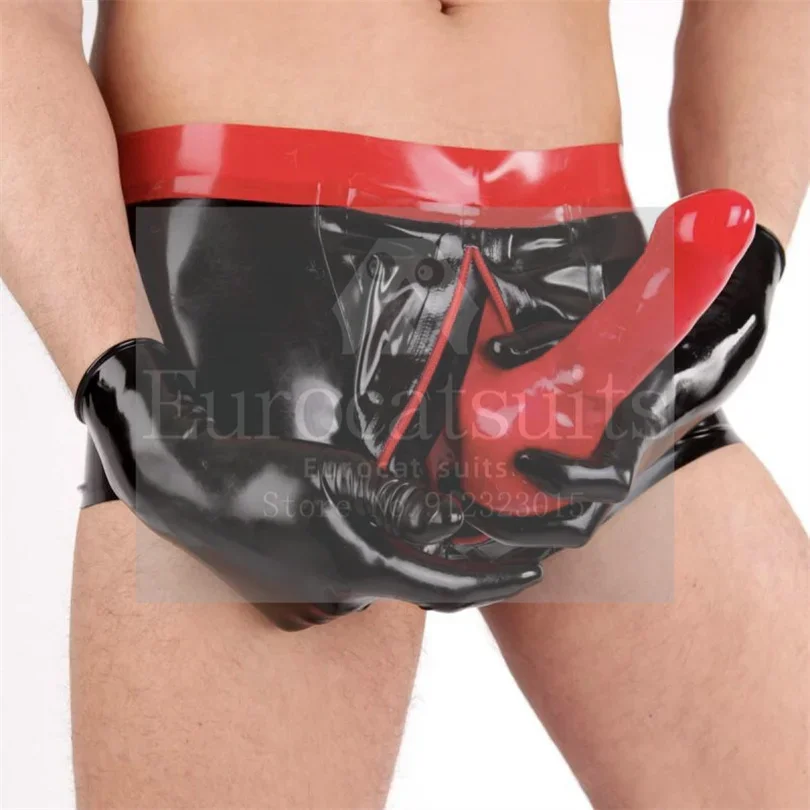 Bermuda Shorts Shiny Training Pants latex catsuit 3D bulge Latex Short Men's Pantyhose stretch pants,men pants