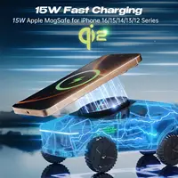 3 in 1 Magnetic Fast Wireless Charger Desktop Cyber Phone Stand For IPhone 17 16 Pro Max Apple & Samsung Watch Airpods Pro - Image 4