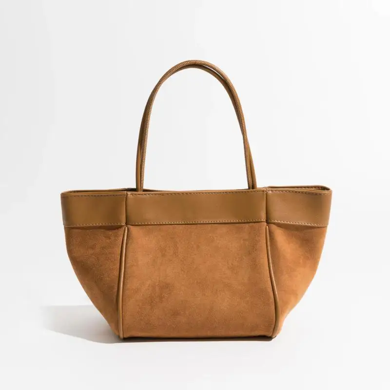 

Новинка 20214, модная матовая Замшевая сумка через плечо, повседневная простая вместительная сумка-тоут в стиле ретро, роскошная дизайнерская сумка-тоут