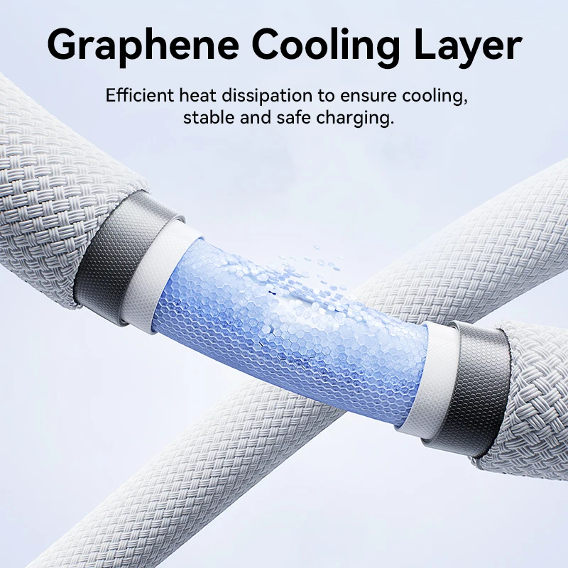 Baseus 240W Cable Type-C Fast Charging Data Cable USB-C to USB-C Graphene PD QC Quick For MacBook Pro For iPhone 17 16 Samsung