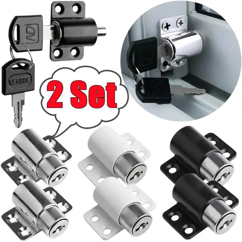 2 Plaques De Protection De Serrure De Porte Uxcell - Noir - Sécurité