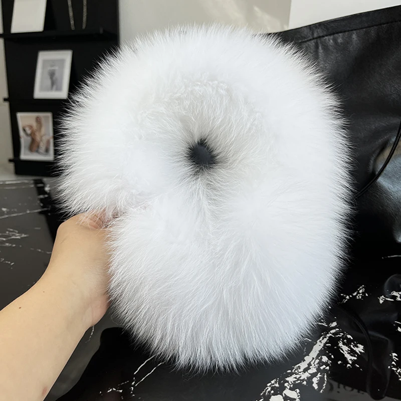 Winter Natural Real Fox Fur Earmuffs Plush Warm Decorate Women Cute Solid Ear Warmer Headphones Neck Warm Bib Scarf warm earmuffs fur earmuffs