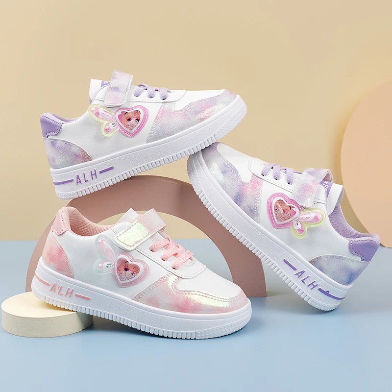 

Girls Fashion Kids Casual Shoes Rubber School Non-slip Lightweight Flat Children Girls Sport Breathable Sneaker Walking Shoes