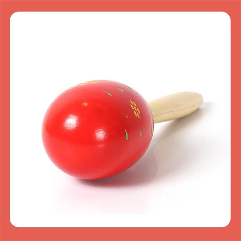 1 Pair Colour Wood Maracas Wooden Tropical Party Percussion Shakers Wooden Sand Hammer Musical Party Child Baby Shaker Toy Gift