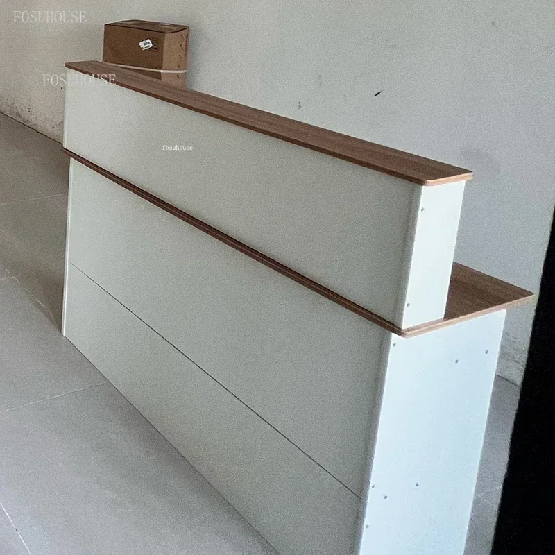 Reception Desks for Beauty Salon Simple Cashier Counter Supermarket Bar Counter Company Reception Desks Modern Office Furniture