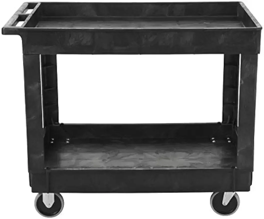 

Коммерческие товары Rubbermaid, 2-х полка Утилита/Сервисная Тележка, средняя, полки, стандартная ручка
