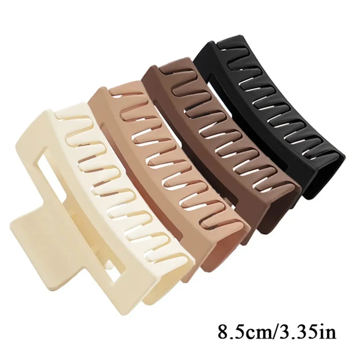 4-teiliges Set Haarklammern für Frauen und Mädchen, Kaffeebraun und Schwarz, Rutschfeste Krabben-Haarspangen, Modische Haaraccessoires, Geschenke – Detail 7