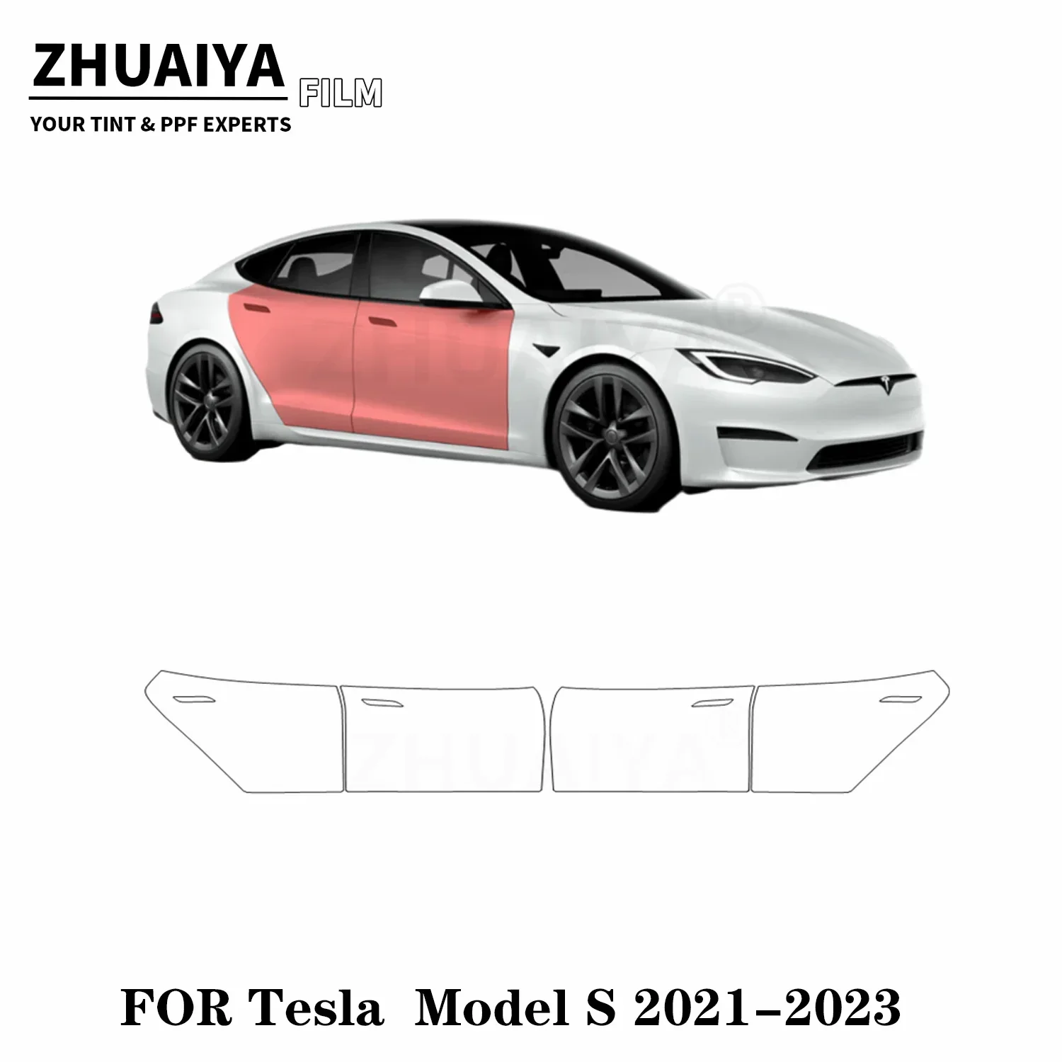 

For Tesla Model S Door Kit PPF Paint Protection Film 8mil 2021 2022 2023 car body film