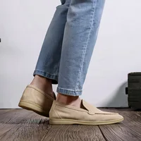 Men's Casual Shoes Cow Suede Genuine Leather Men Classic British Style Loafers Moccasins Mens Light Comfortable Driving Flats 2