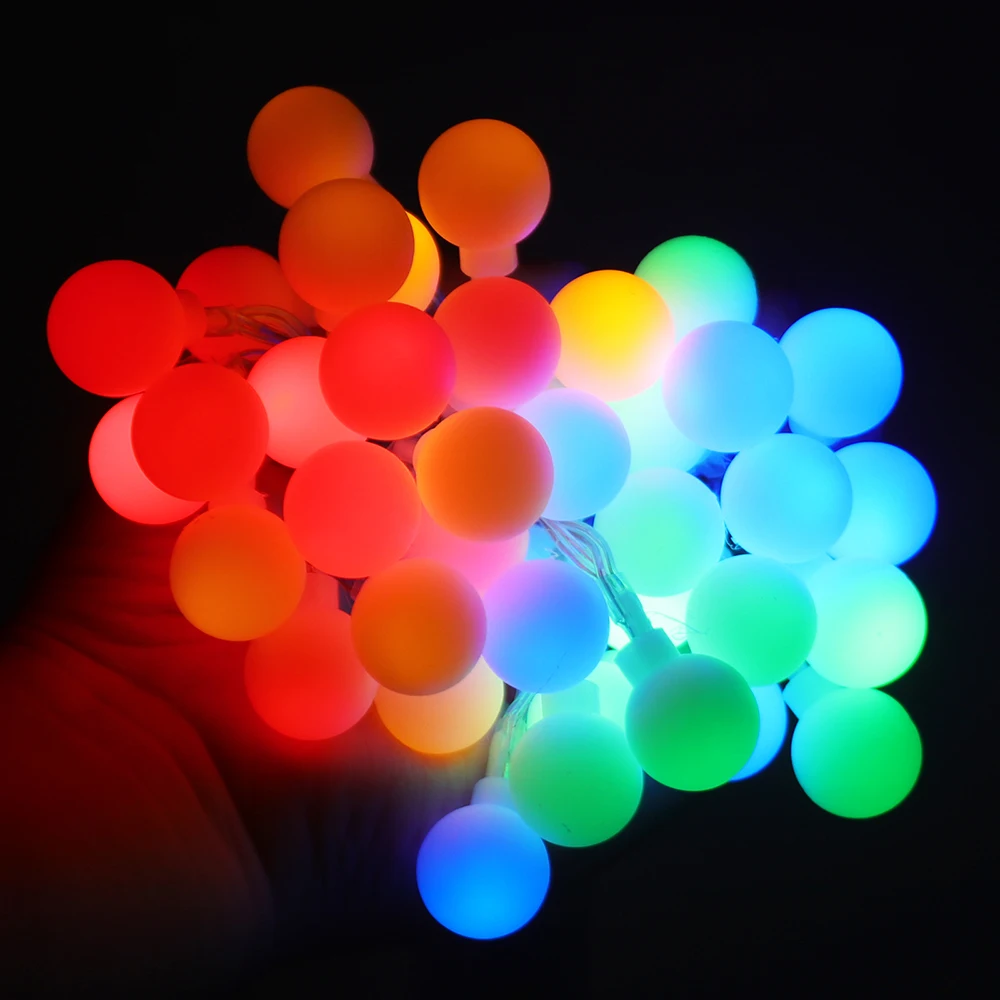 5V 1.5m 3m 6m10m Bubble Ball LED String Fairy Light USB/Battery Powered Warm White/RGB Wedding Christmas Party Home Decoration
