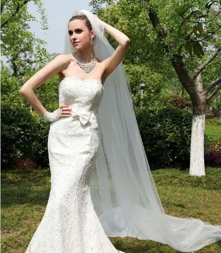 One-layer Soft Tulle Bridal Veil Head Veils Wedding Accessories with Comb