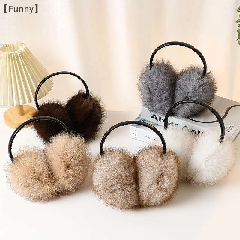maveraFunny réel fourrure de renard cache-oreilles femmes hiver garder au chaud fourrure naturelle cache-oreilles filles oreille plus chaud fourrure de renard en peluche cache-oreilles