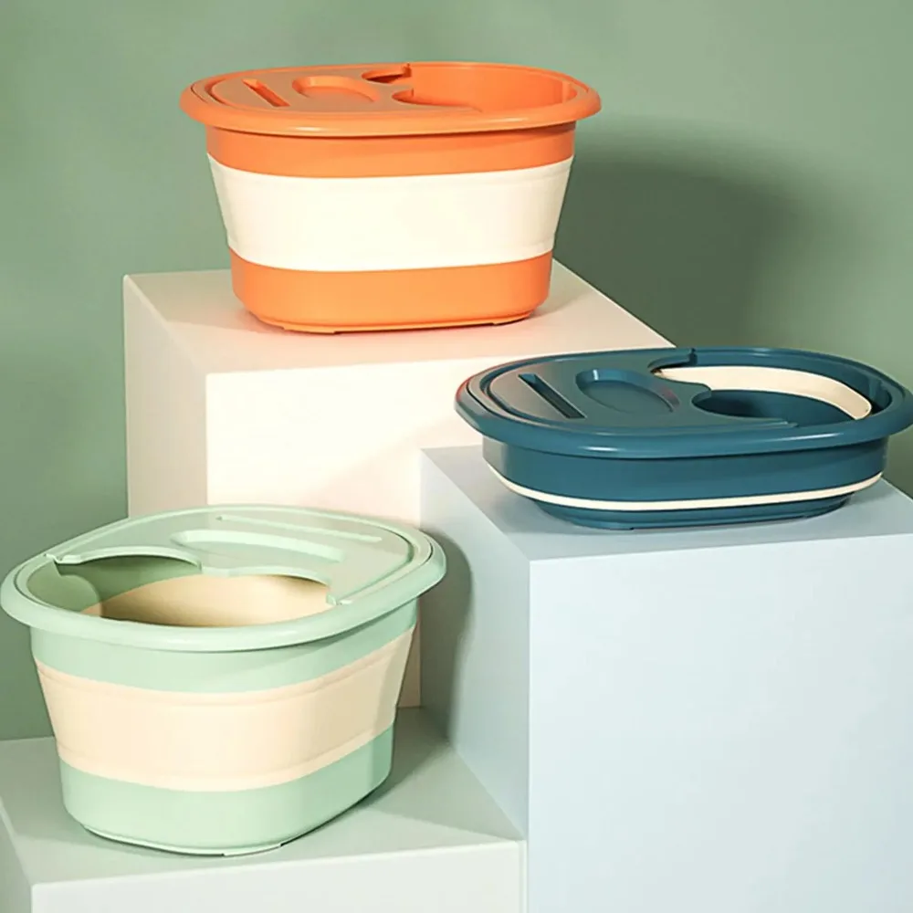 Automatic Heating Foot Bath Foldable Foot Soaking Bucket Foldable Foot Soaking Bucket Foot Massage Soaking Basin Household Sauna Bathtub Pedicure Bath Bathtub Health Accessories