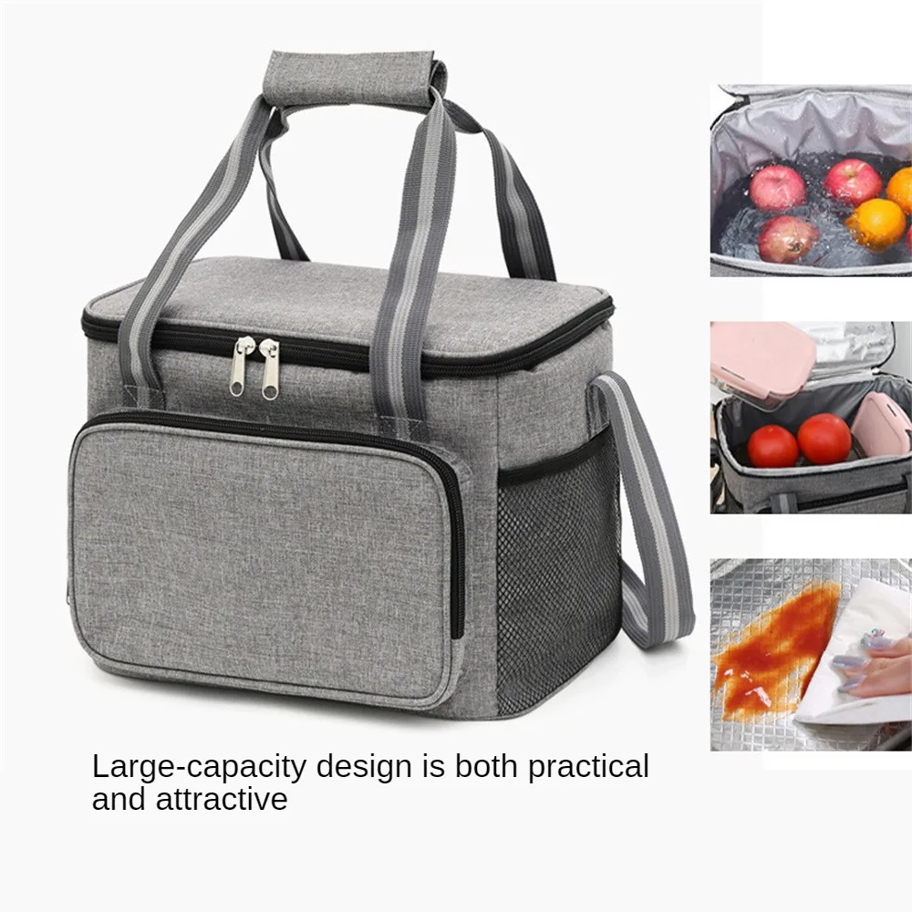 

Thermal Lunch Bags Portable Insulation Lunchbag Waterproof Picnic Strap Cooling Box Tableware Storage Bags Kitchen Accessories