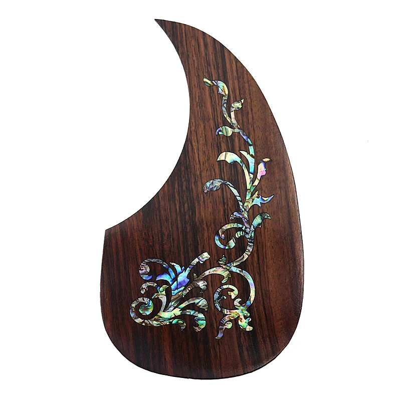 Domofa Acoustic Guitar Pickguard Thick Pick Guard Inlaid Abalone Flower