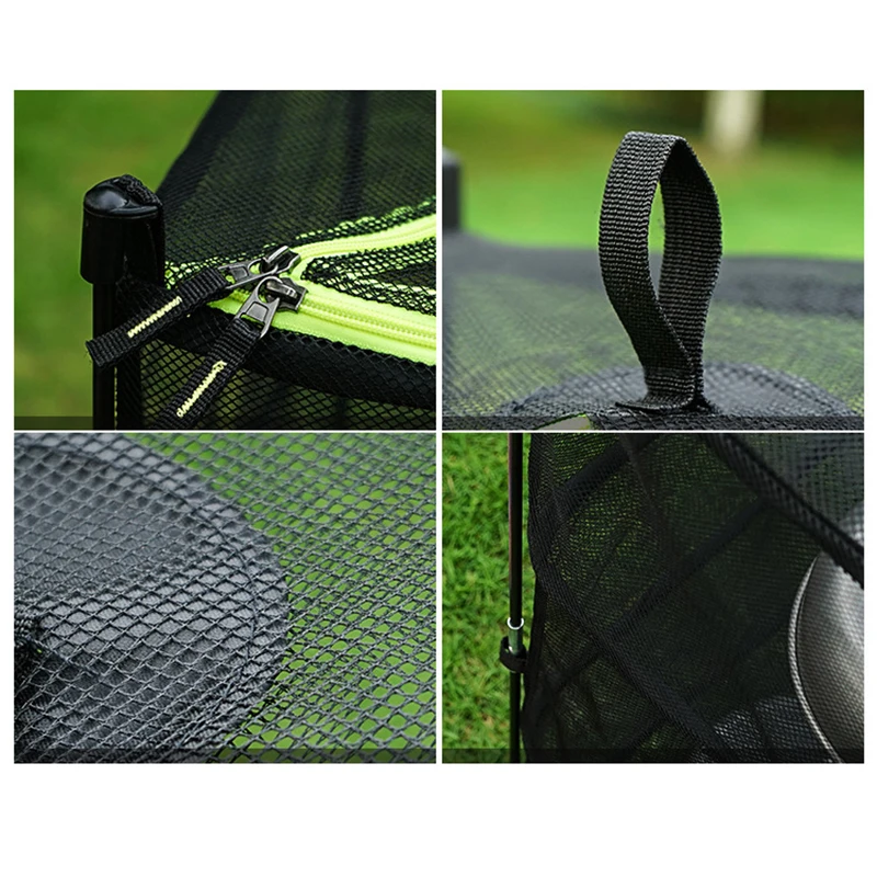 Outdoor Camping Tableware Storage folding storage basket Storage Ventilation Net Foldable Hanging Mesh Fruit Rack