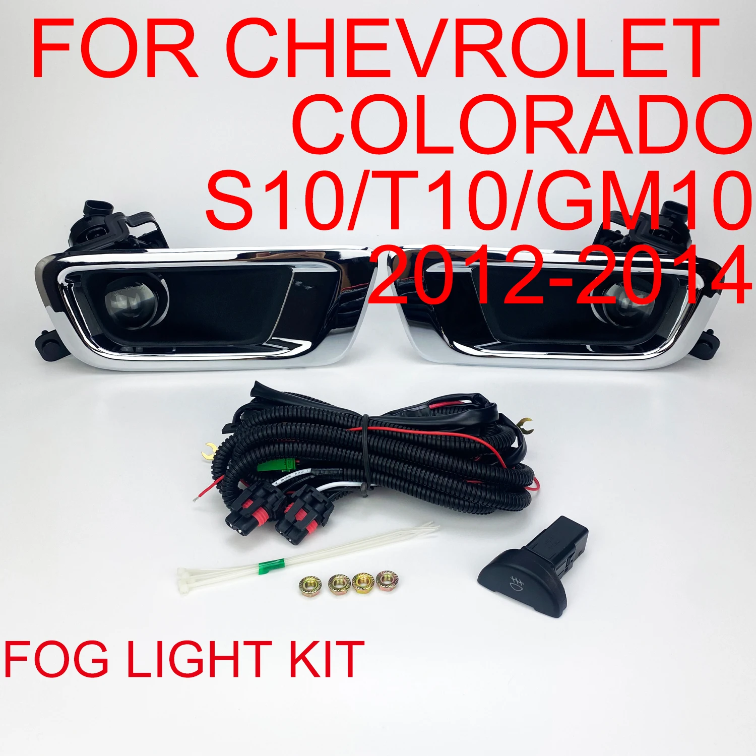 

Front Bumper Fog Lights Driving Lamp For 2012 2013 2014 Chevy Chevrolet Colorado / S10 /T10 / GM10 (U.S Type) Right + Left Side