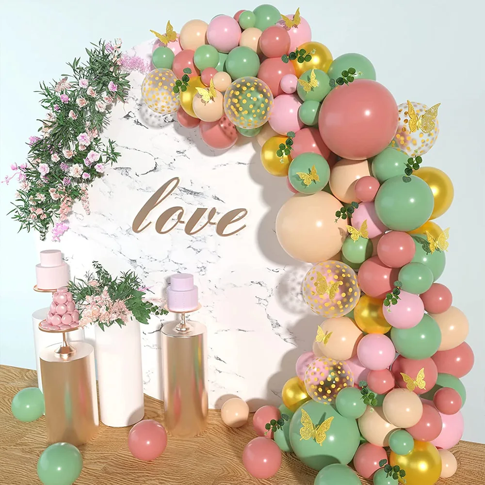 WANDIC Guirlande De Pompons En Tissu Colorée - Décoration Pour Fête, Mariage, Anniversaire (100cm)