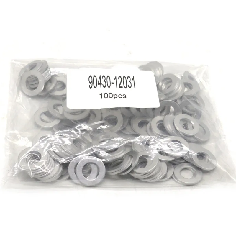

100PCS Thread Oil Drain Sump Plug Gaskets Washer 12mm Hole Seal Ring For Toyota for Corolla for Lexus OEM 90430-12031