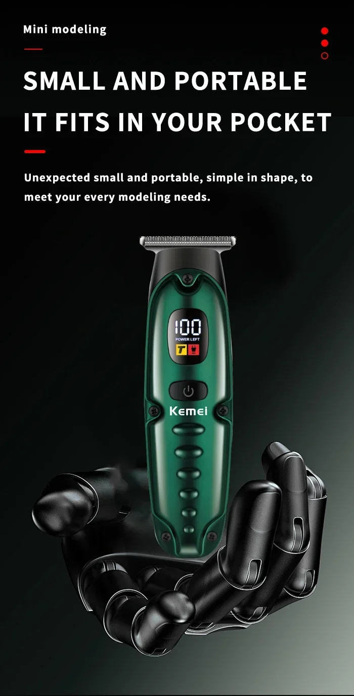 Kemei KM-2259 Rechargeable Hair Trimmer description image 5