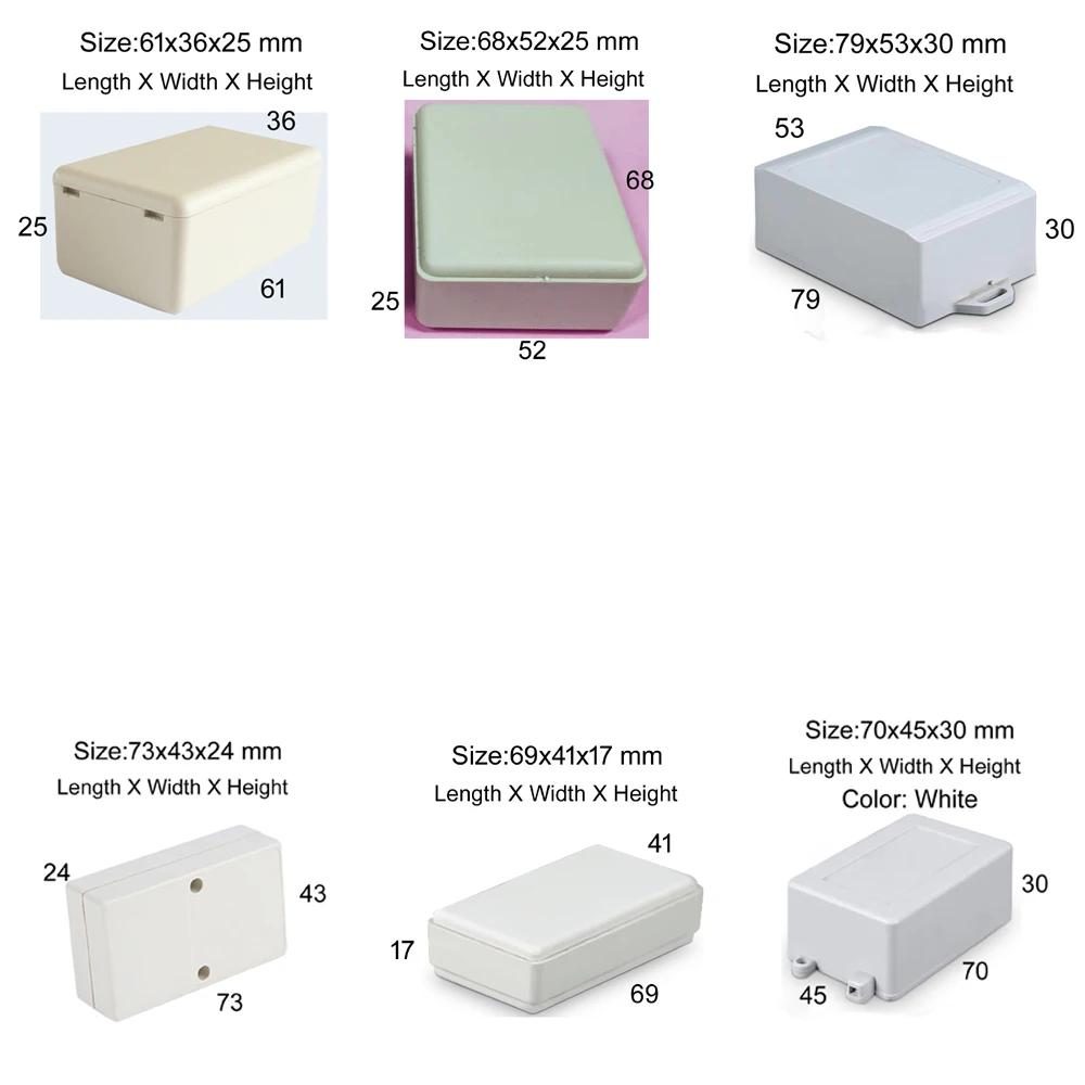 Waterproof white DIY Housing Instrument Case ABS Plastic Project Box Storage Case Enclosure Boxes Electronic Supplies