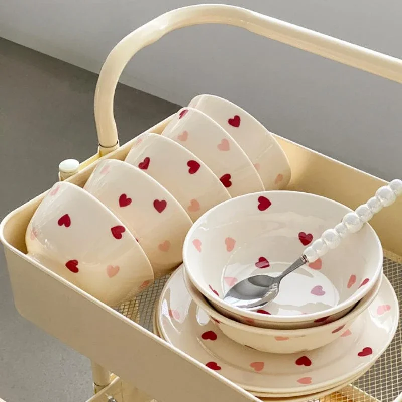 Nordic Dinner Plate Household Ceramic Cutlery Bowl Plate Cup Kitchen Supplies