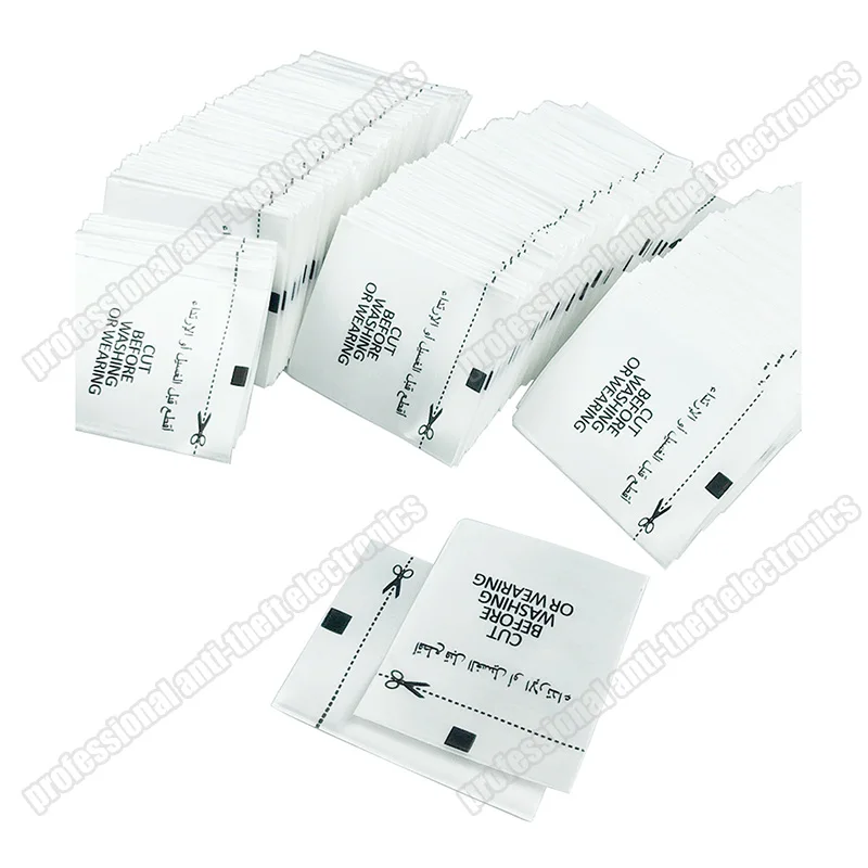 RF EAS clothes woven label anti theft soft label 12000pcs