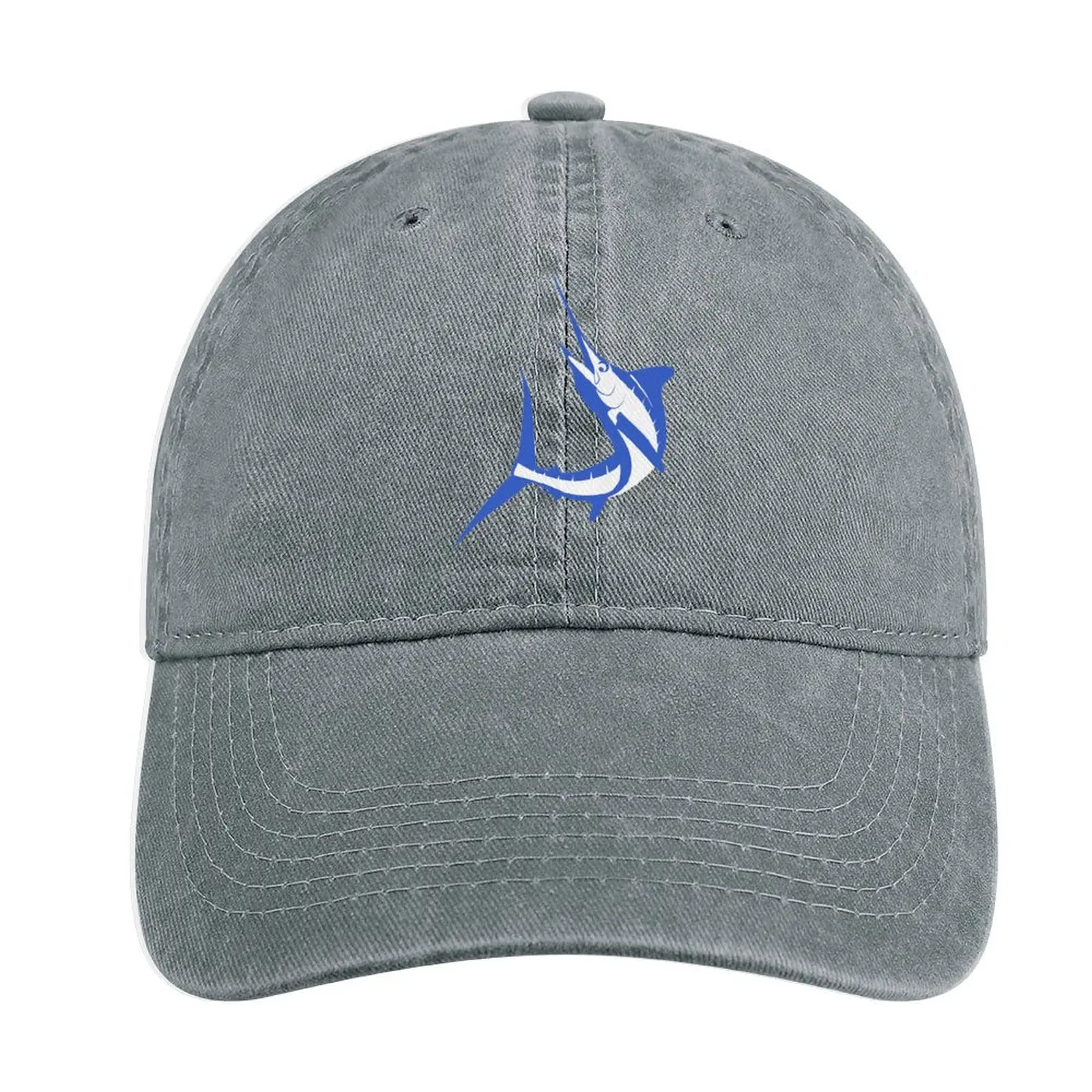 

White Marlin Graphic Cowboy Hat Visor Fishing Caps Men'S Cap Women'S