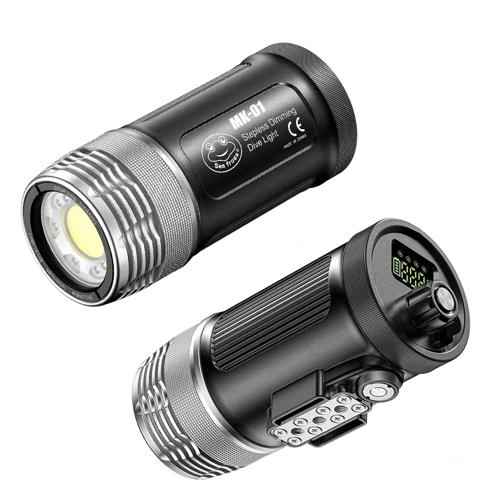 

MK-01 3500Lm IPX8 100M Waterproof Camera Flash Underwater Diving Photography Lighting Accessory MK-01 Flashlight