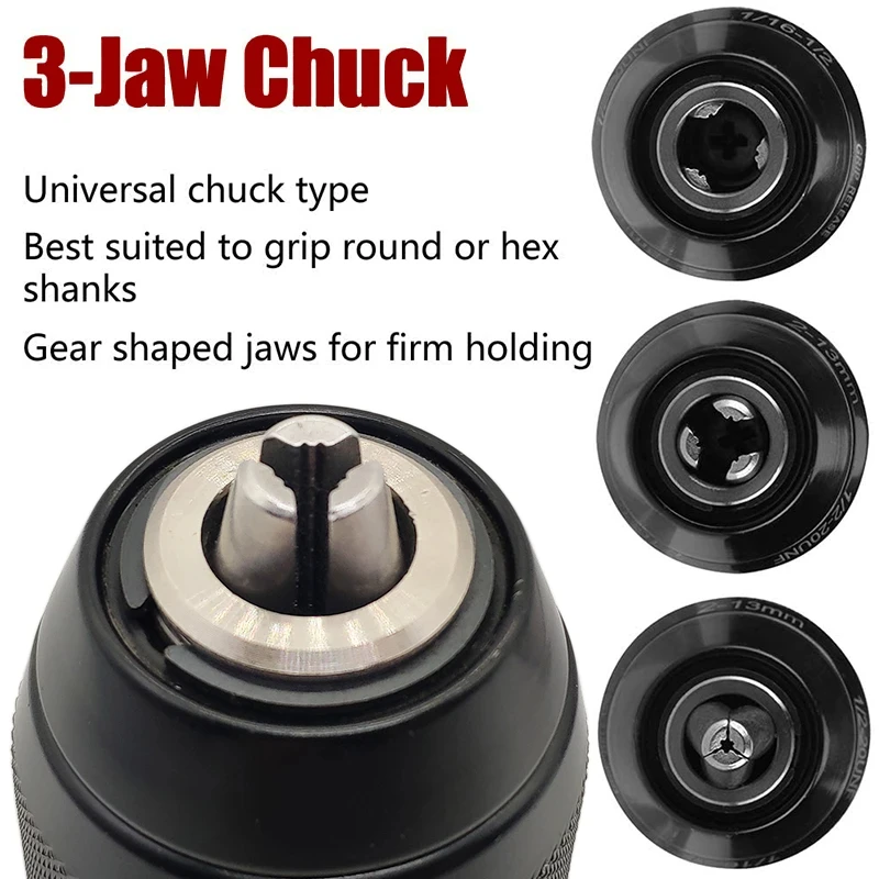 2-13mm Keyless Threaded Metal Drill Chuck Hex Shank/SDS/Square Quick Grip Adapter Chuck For Drill Bits Screwdriver Tap&Sockets