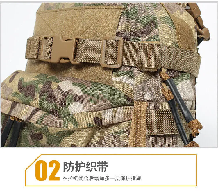 Taktische Weste Rucksack Träger Aufbewahrungstasche mit abnehmbarer Hakenschlaufe Molle Panel Platte Jagd – Detail 14