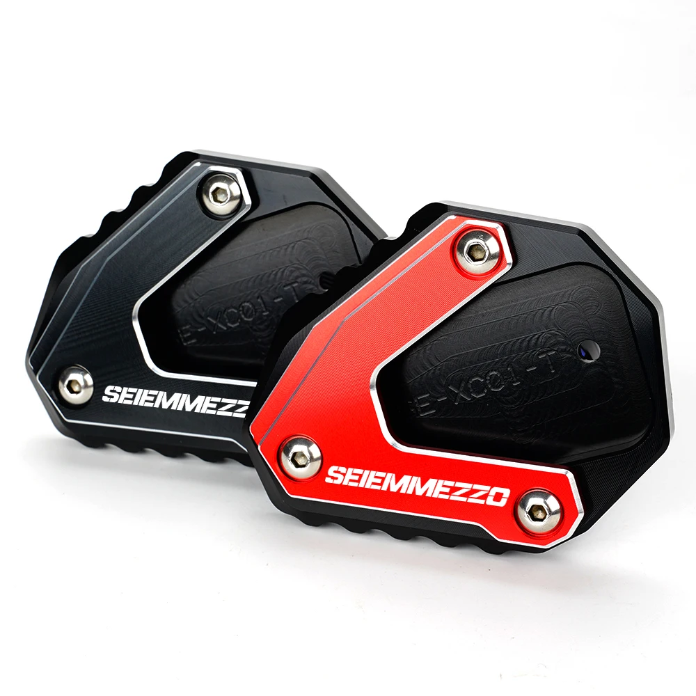 Motorcycle Accessories Kickstand Foot Enlarger Pad and Tire Valve Caps