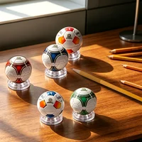 Non-Electric Football Design Pencil Sharpener Dust Cover 3 Adjustable Holes For Different Pencils Random Color Stationery Cutter 3