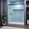 58.5 in.- 60 in. W X 72 in. H Shower Doors, 1/4 in. Clear Glass, Black Hardware, Double Sliding Glass Shower Doors 1