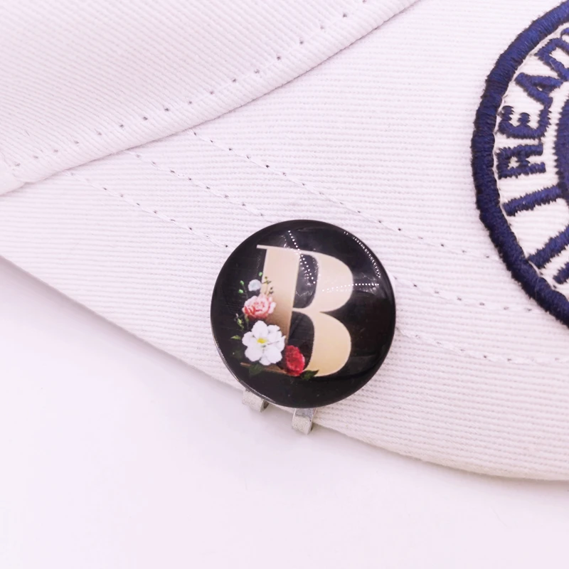 English Letters Magnetic Golf Hat Clip With Ball Marker A-M VARIOUS DESIGNS
