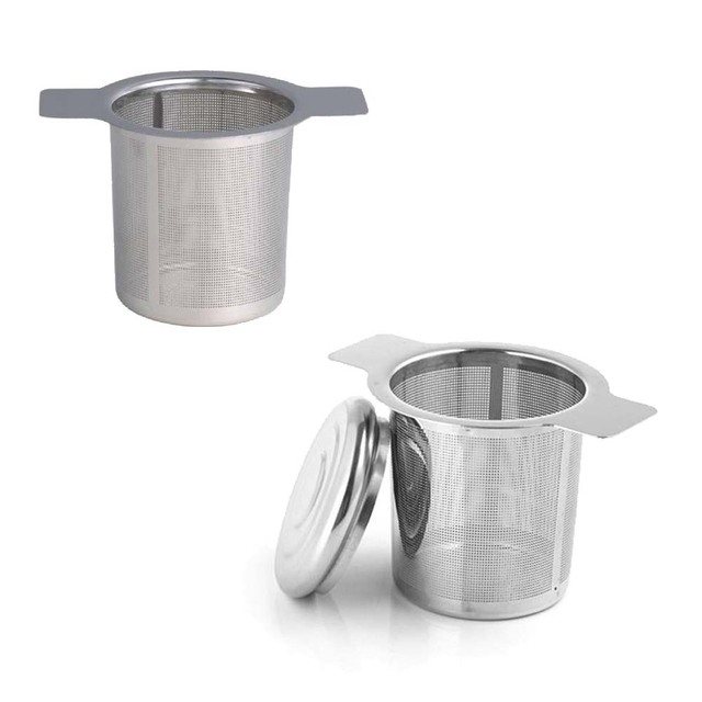 Stainless Steel Reusable Tea Infuser Tea Strainer Teapot Loose Tea Leaf Spice Tea Filter Kitchen Accessories Handle Clip